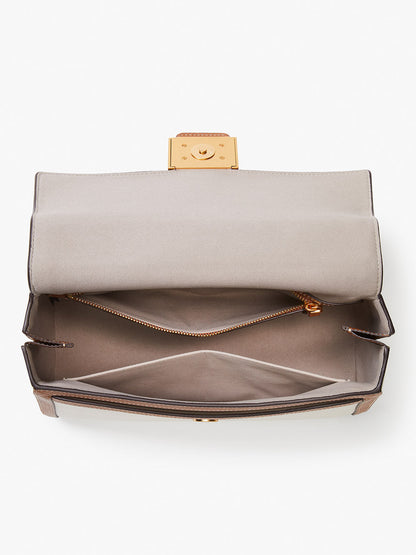 k8862_Katy Colorblocked Medium Top-Handle Bag_Halo White Multi