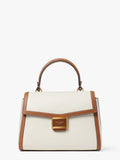 k8862_Katy Colorblocked Medium Top-Handle Bag_Halo White Multi