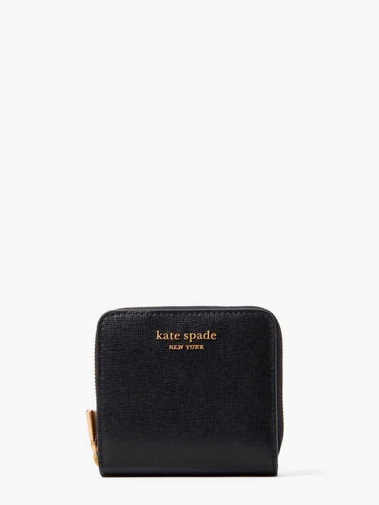 K8922-morgan small compact wallet-Black
