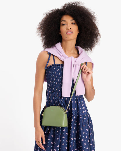 Morgan Double-Zip Dome Crossbody