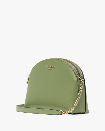 Morgan Double-Zip Dome Crossbody