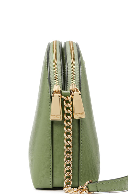 Morgan Double-Zip Dome Crossbody