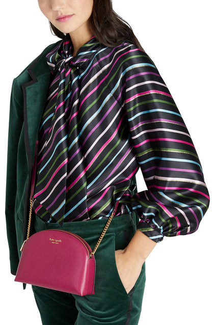 Morgan Double-Zip Dome Crossbody