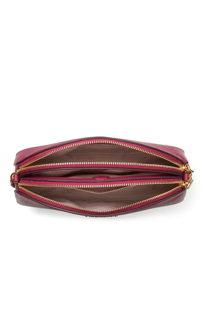 Morgan Double-Zip Dome Crossbody