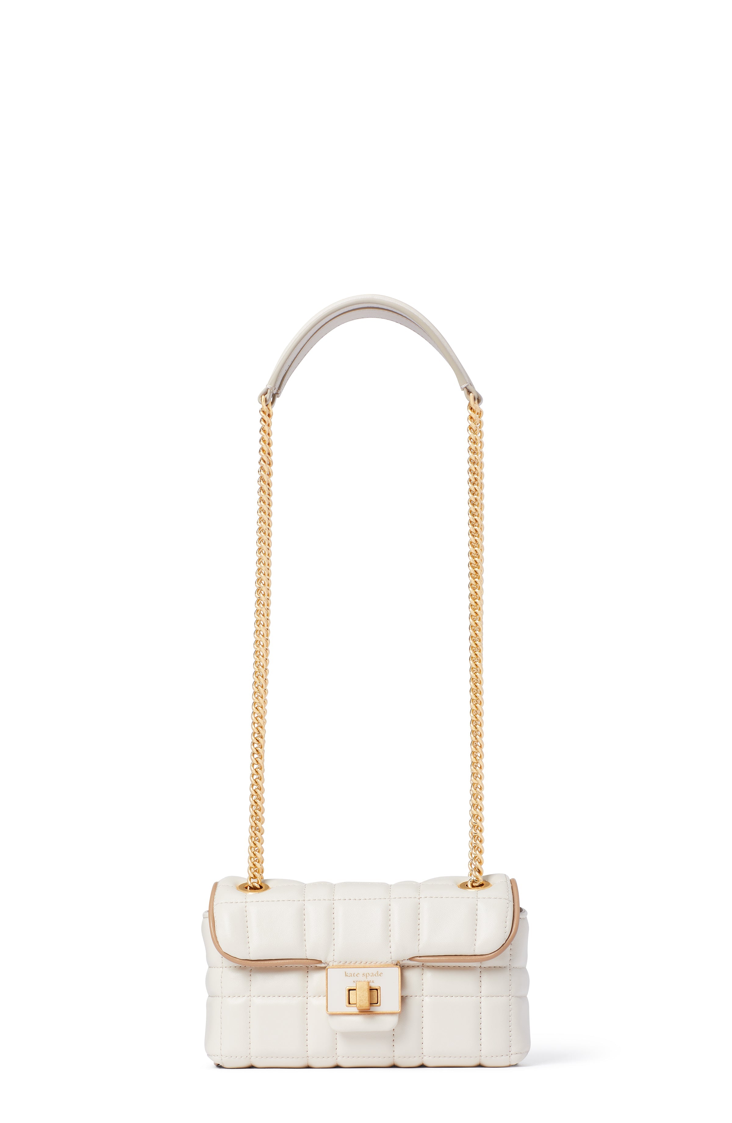 K8932-evelyn quilted small shoulder crossbody-Ivory