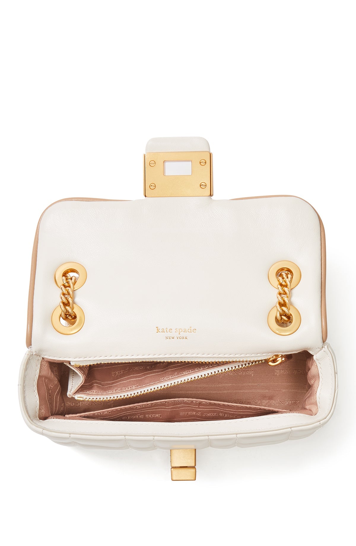 K8932-evelyn quilted small shoulder crossbody-Ivory