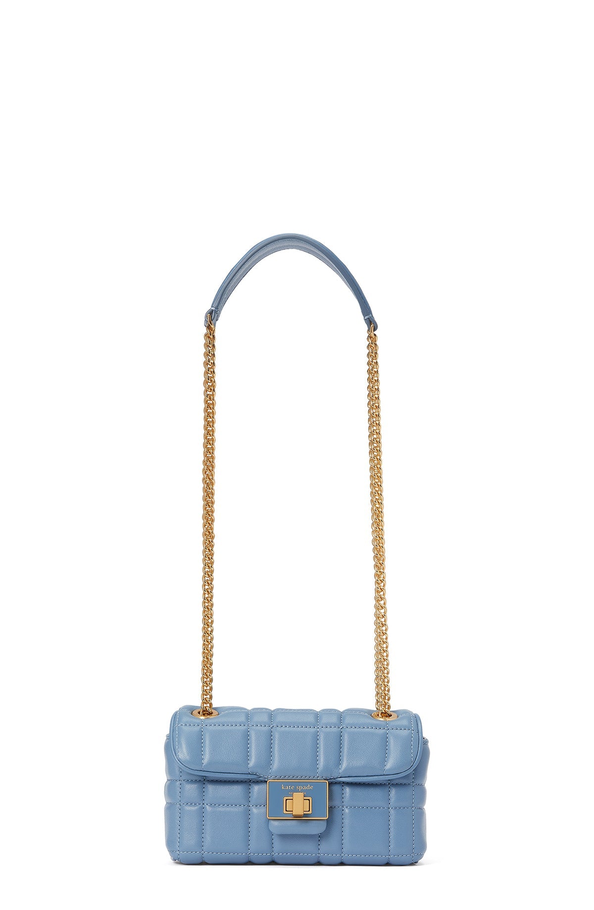 K8932-evelyn quilted small shoulder crossbody-Manta Blue