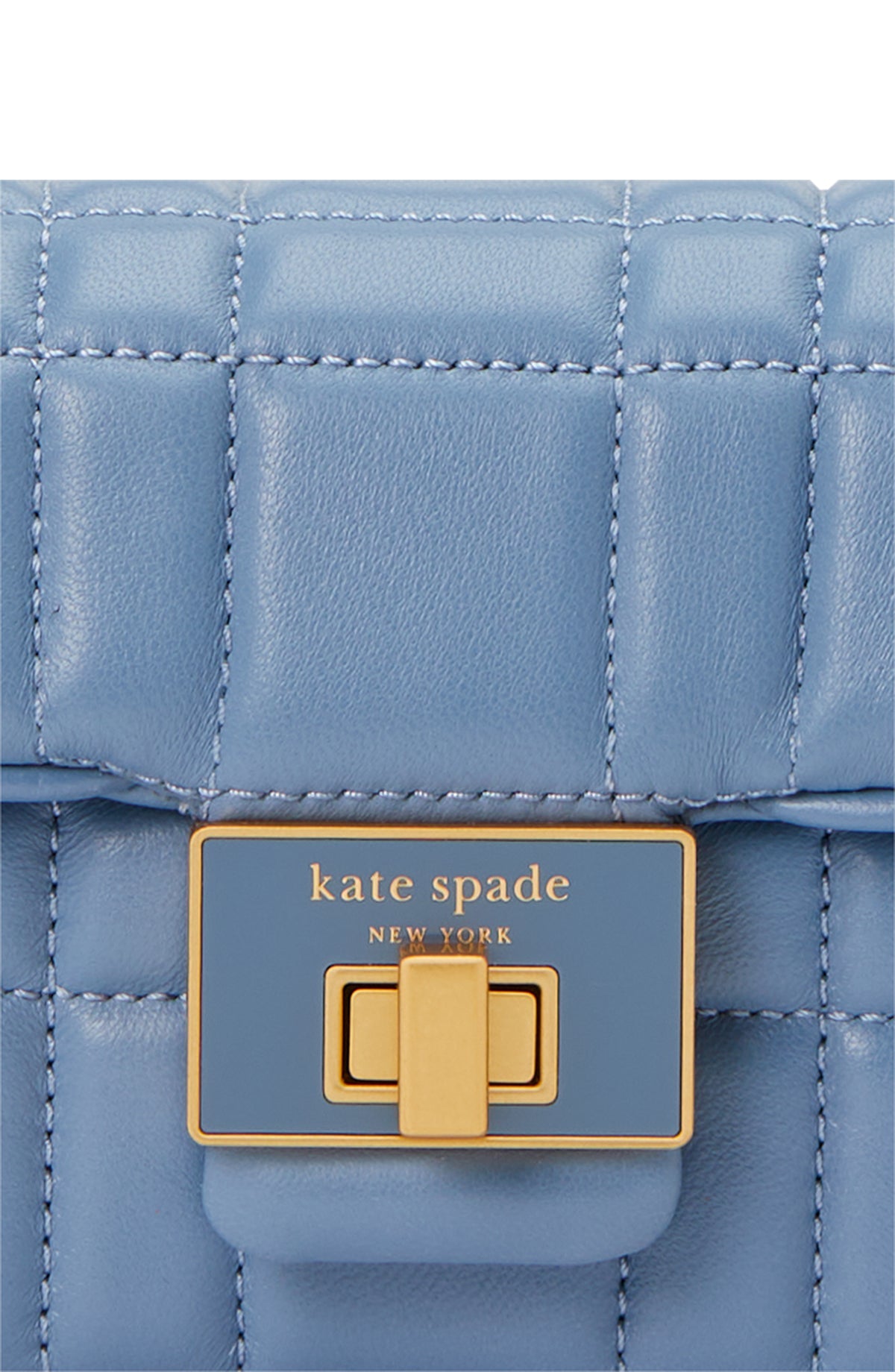 K8932-evelyn quilted small shoulder crossbody-Manta Blue