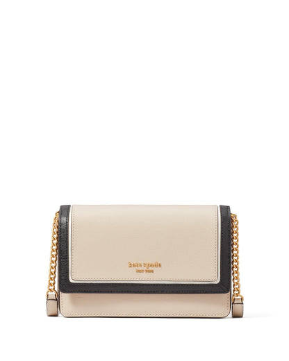 k8963_Morgan Colorblocked Flap Chain Wallet_Earthenware Black Mu