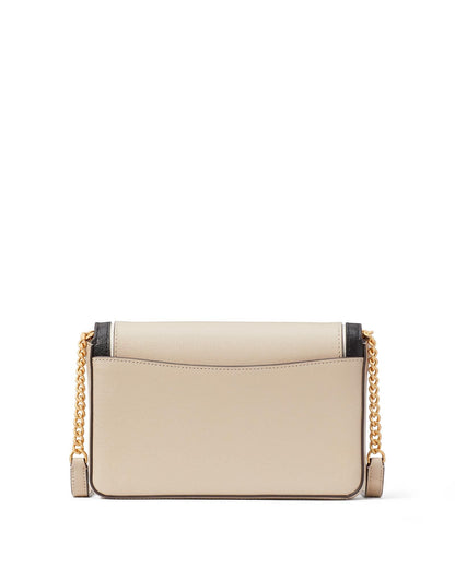 k8963_Morgan Colorblocked Flap Chain Wallet_Earthenware Black Mu