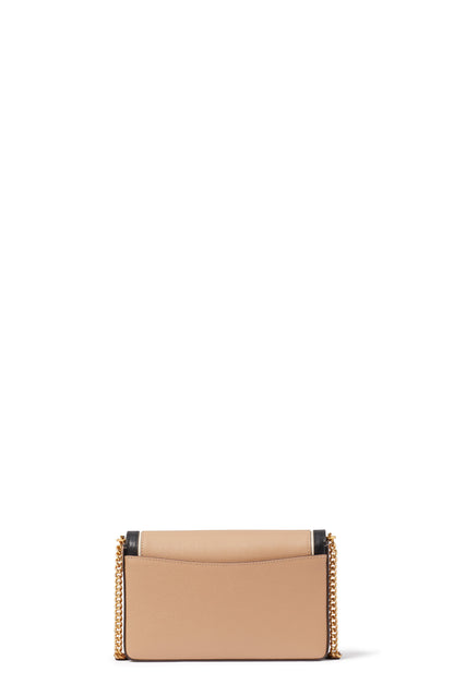 k8963_Morgan Colorblocked Flap Chain Wallet_Cafe Mocha Multi