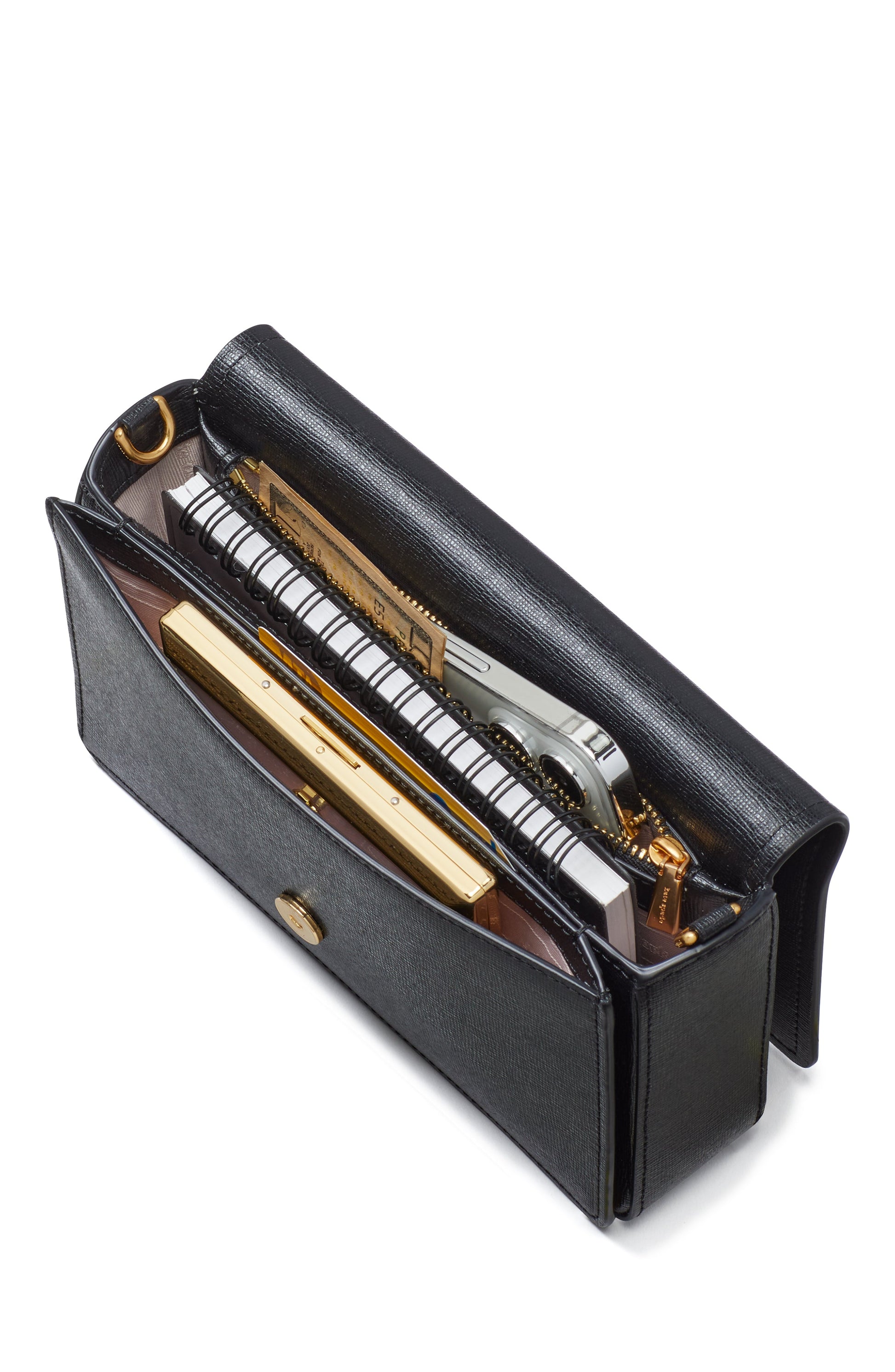 k8963_Morgan Colorblocked Flap Chain Wallet_Cafe Mocha Multi