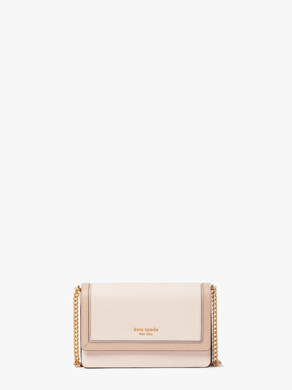 k8963_Morgan Colorblocked Flap Chain Wallet_Pale Dogwood Multi