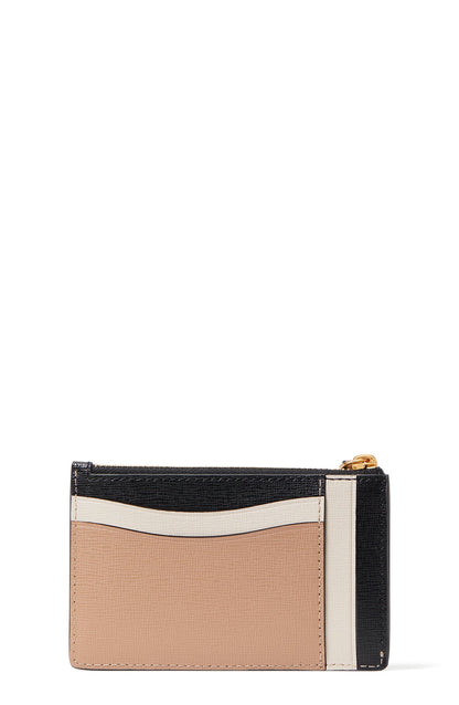 k8966_Morgan Colorblocked Card Case Wristlet_Cafe Mocha Multi