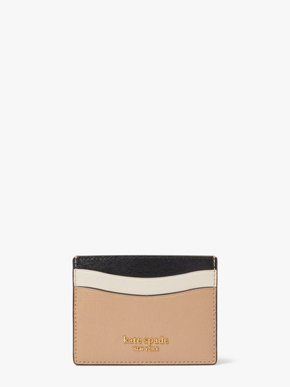 k8967_Morgan Colorblocked Cardholder_Cafe Mocha Multi