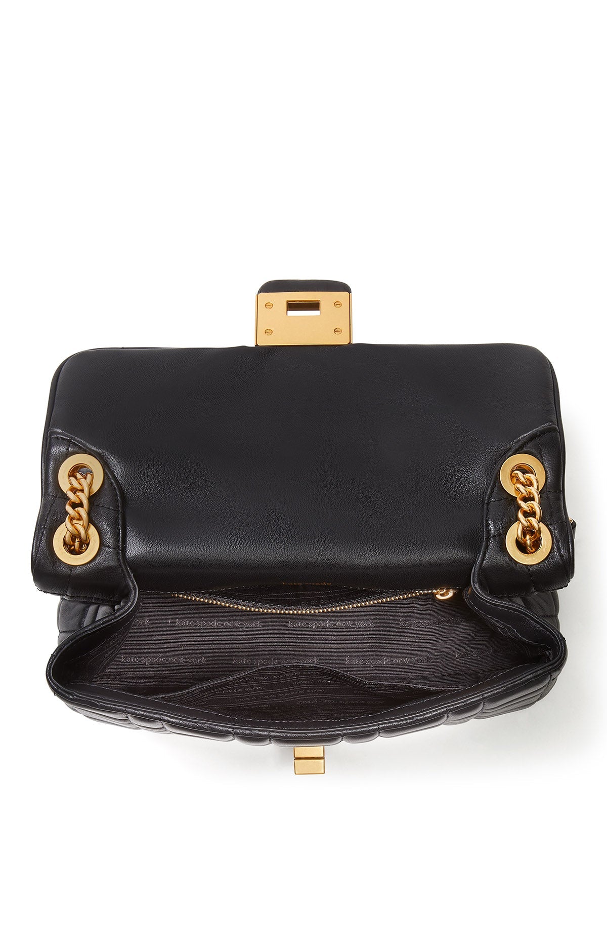 K9010-evelyn quilted medium convertible shoulder bag-Black