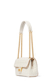 K9010-evelyn quilted medium convertible shoulder bag-Ivory