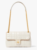 K9010-evelyn quilted medium convertible shoulder bag-Ivory