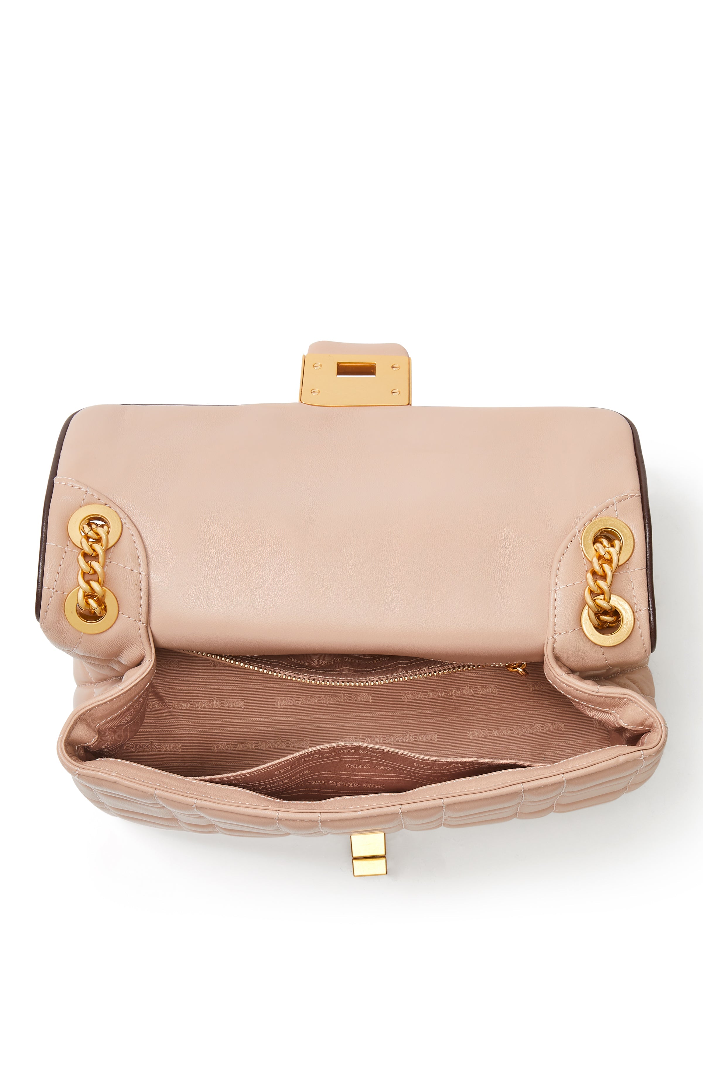 K9010-evelyn quilted medium convertible shoulder bag-Milk Tea