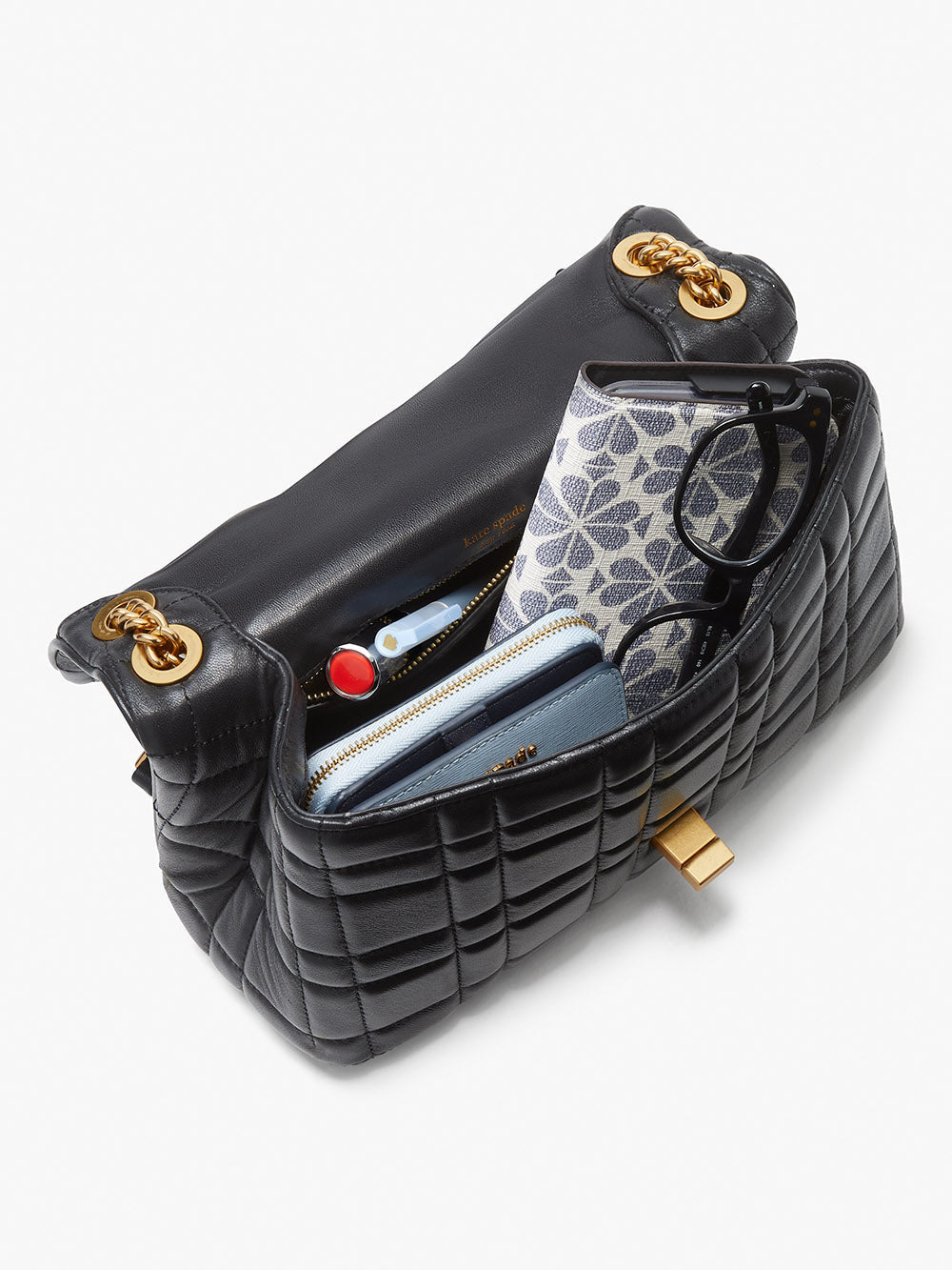 K9010-evelyn quilted medium convertible shoulder bag-Pistachio Cream