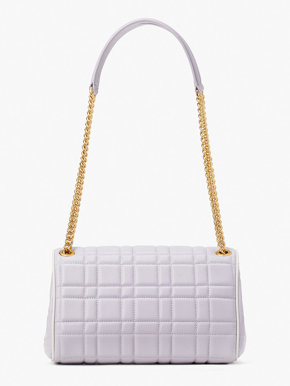 K9010-evelyn quilted medium convertible shoulder bag-Lavender Cream