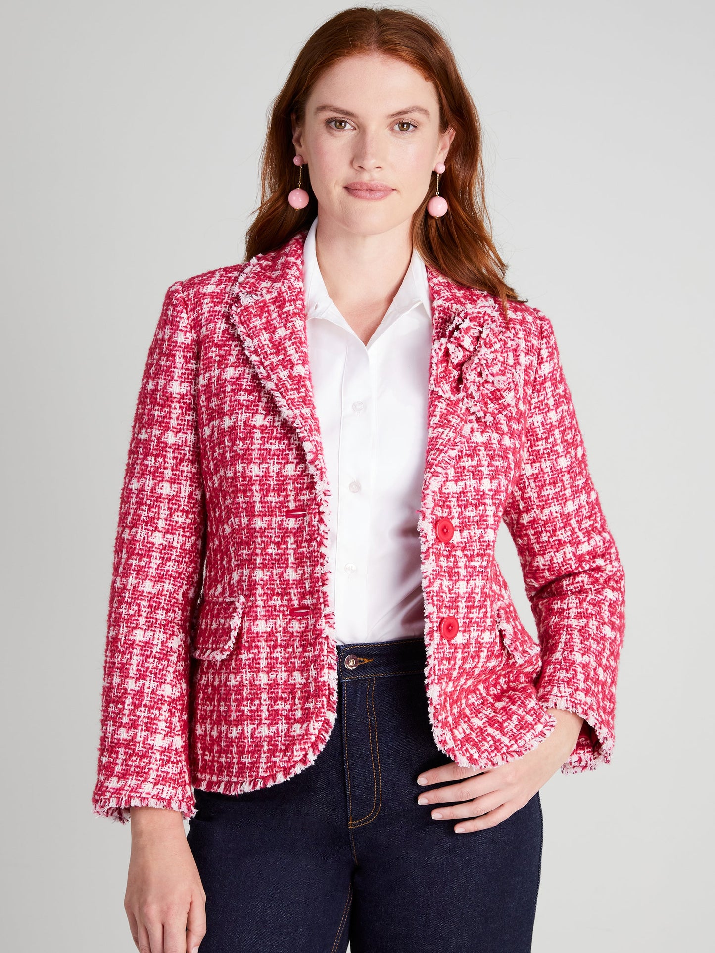 Plaid Tweed Blazer