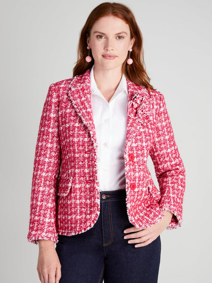 Plaid Tweed Blazer