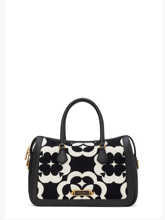 Spade Flower Monogram Gramercy Chenille Medium Satchel