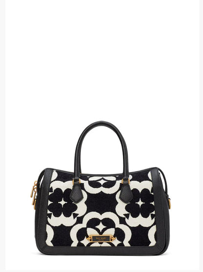 Spade Flower Monogram Gramercy Chenille Medium Satchel