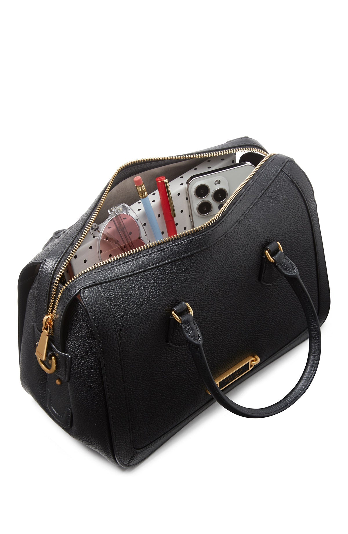 K9914-gramercy medium satchel-Black