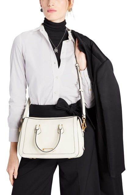 K9914-gramercy medium satchel-Halo White