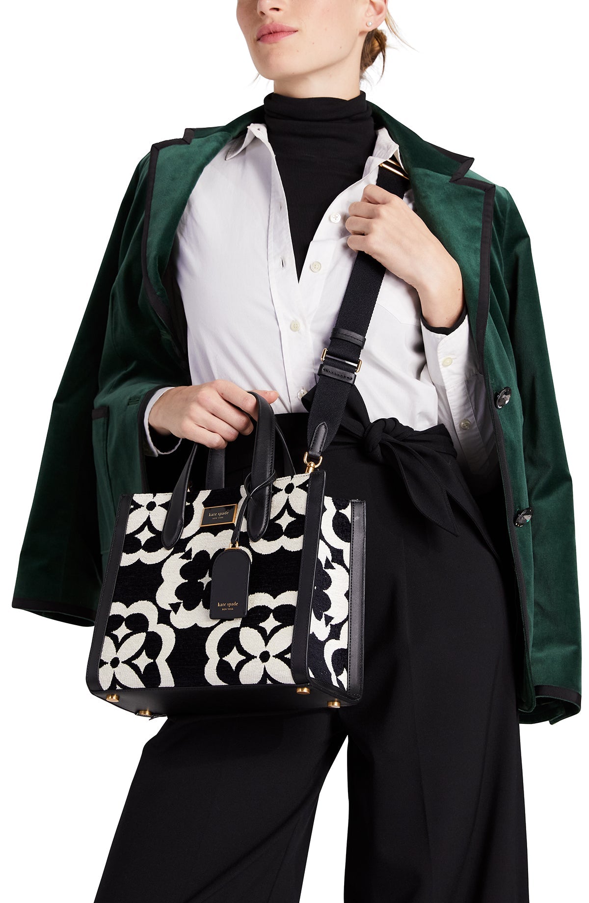 Spade Flower Monogram Manhattan Chenille Small Tote