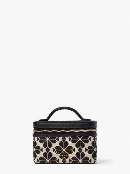 K9993-Spade Flower Jacquard Jewelry Case-Cream Multi