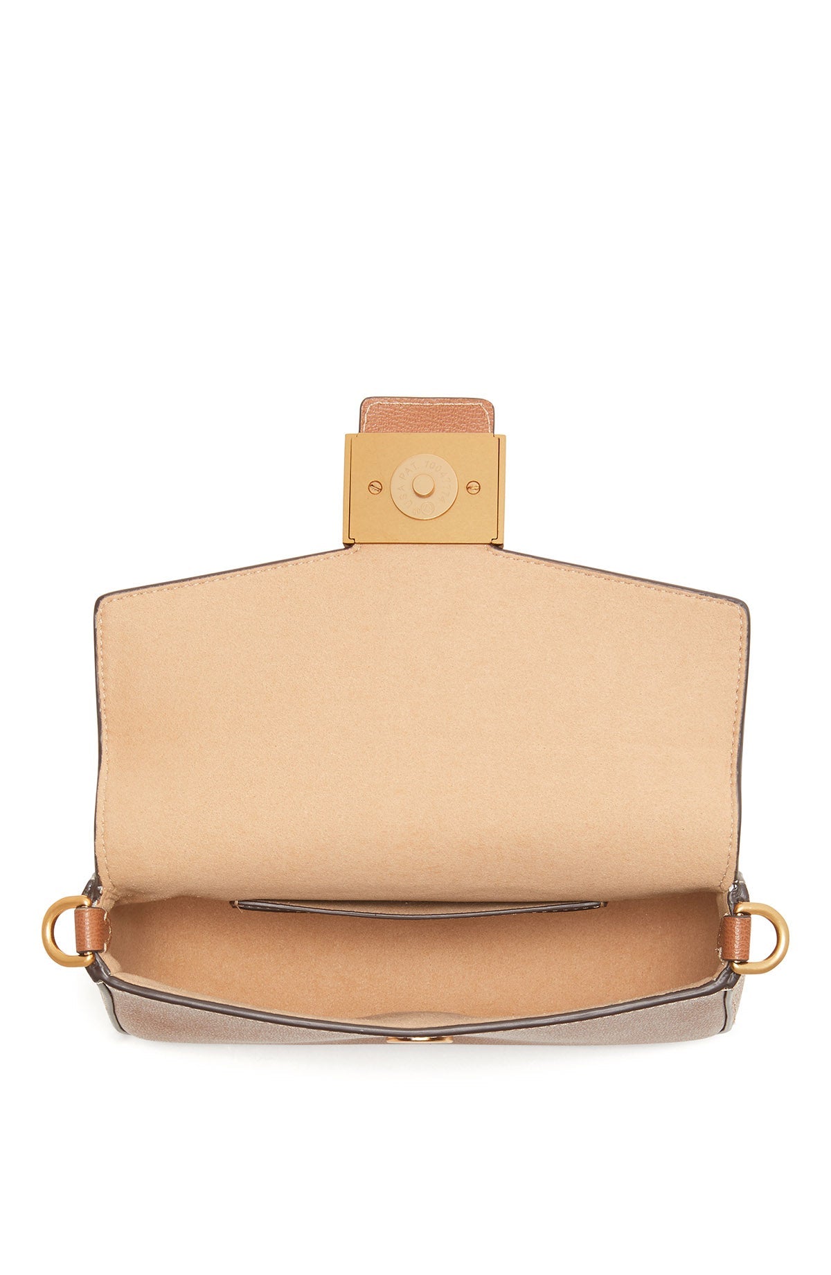 KA026-katy textured leather flap chain crossbody-Ocean Beach