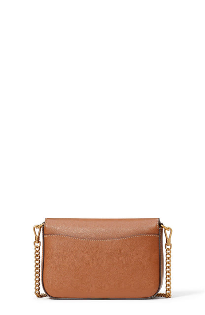 KA026-katy textured leather flap chain crossbody-Ocean Beach