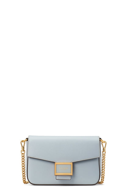 KA026-katy textured leather flap chain crossbody-Ocean Beach