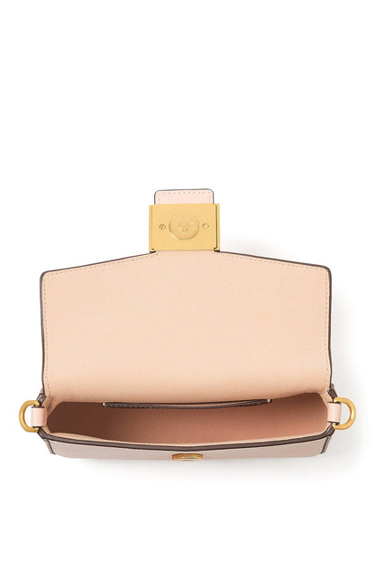 KA026-katy textured leather flap chain crossbody-Ocean Beach