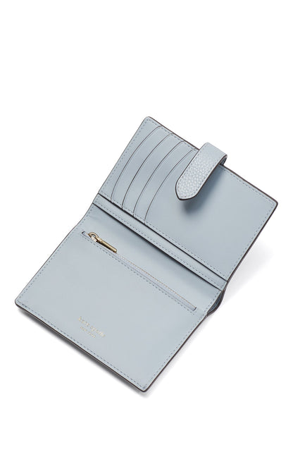 KA027-hudson pebbled leather small bifold wallet-Ocean Beach