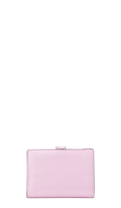 KA027-hudson pebbled leather small bifold wallet-Lavender Frost