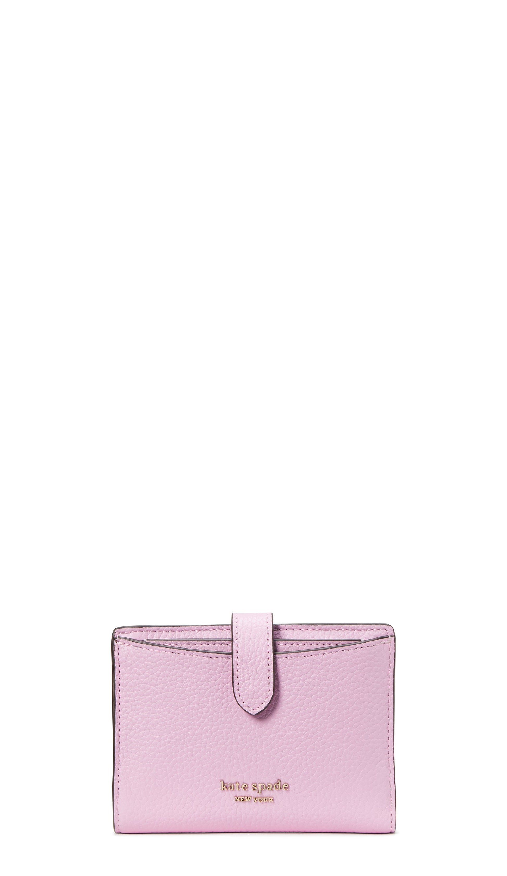 KA027-hudson pebbled leather small bifold wallet-Lavender Frost