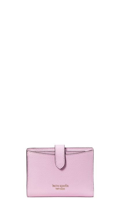 KA027-hudson pebbled leather small bifold wallet-Lavender Frost