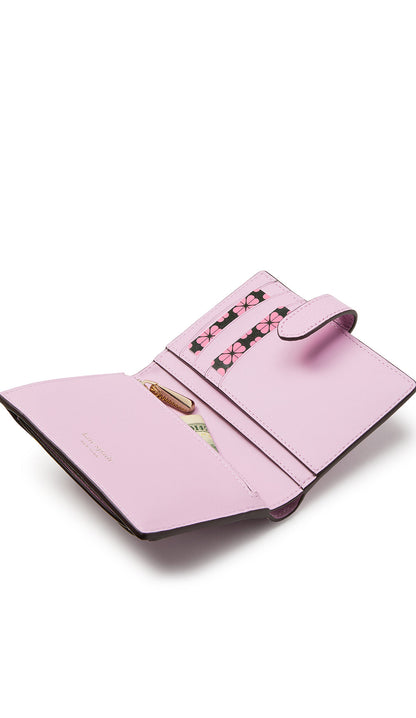 KA027-hudson pebbled leather small bifold wallet-Lavender Frost