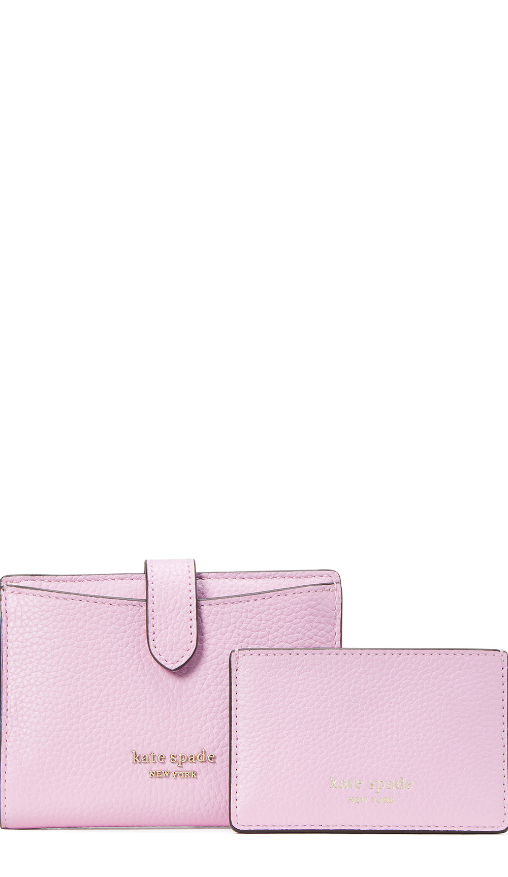 KA027-hudson pebbled leather small bifold wallet-Lavender Frost
