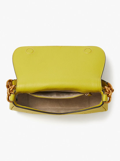 KB127-gramercy small flap shoulder bag-Bartlett Pear