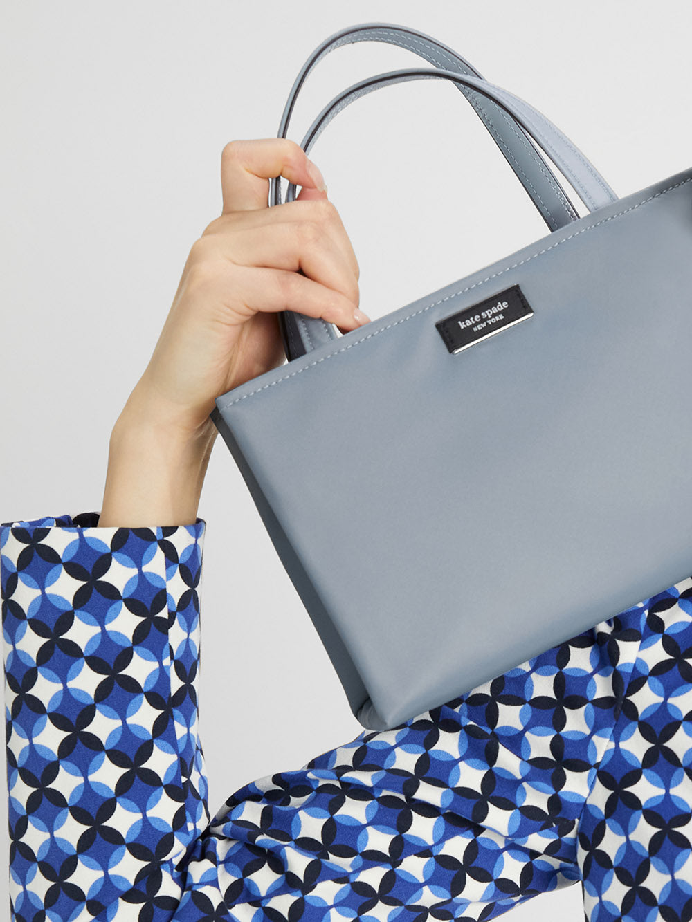 kb139_Sam Icon Nylon Small Tote_Blue Clay