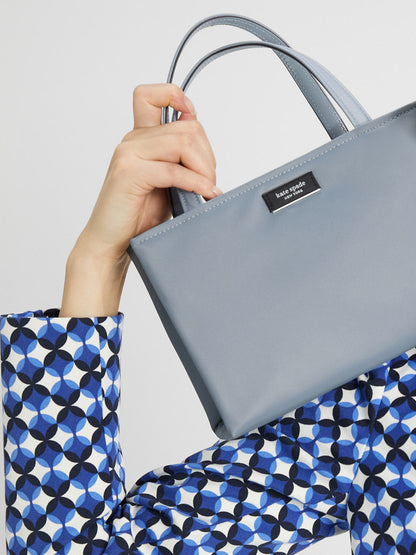 kb139_Sam Icon Nylon Small Tote_Blue Clay