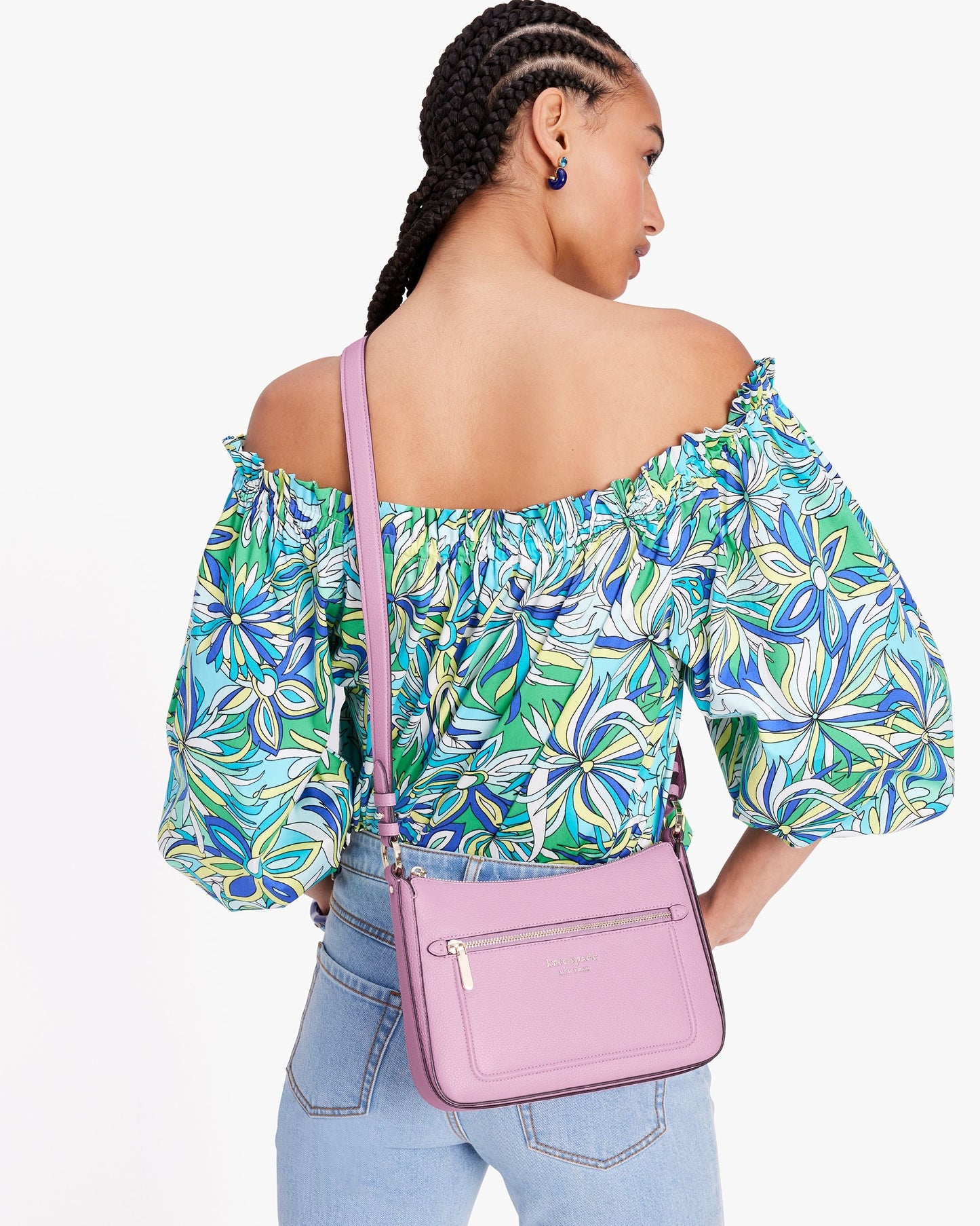 KB152-hudson medium crossbody-Lavender Frost