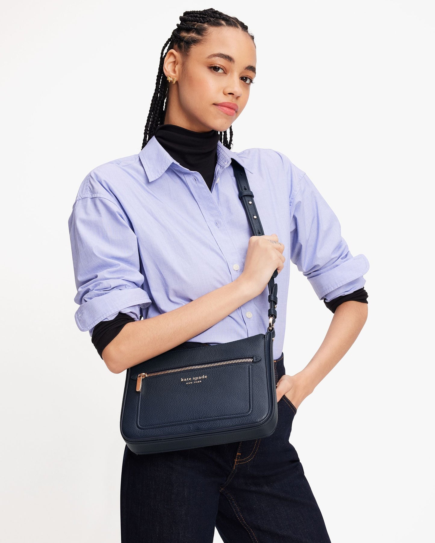 KB152-hudson medium crossbody-Blazer Blue