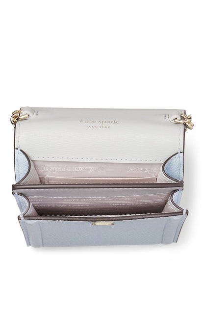 KB191-Halo White Multi-katy wicker flap chain crossbody