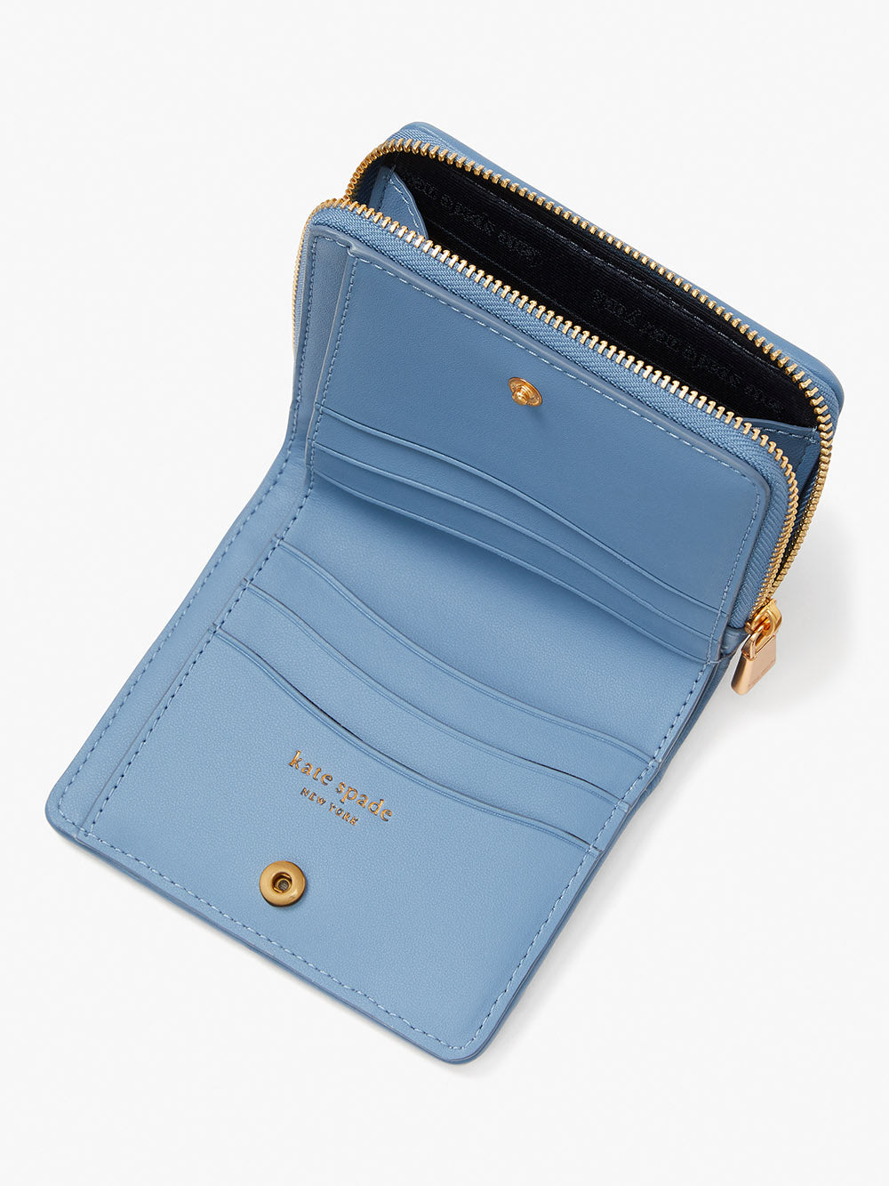 KB858-Manta Blue-evelyn quilted small bifold wallet